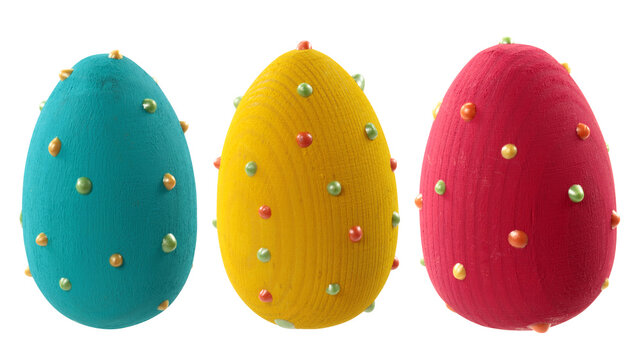 Colorful easter eggs. PNG files.