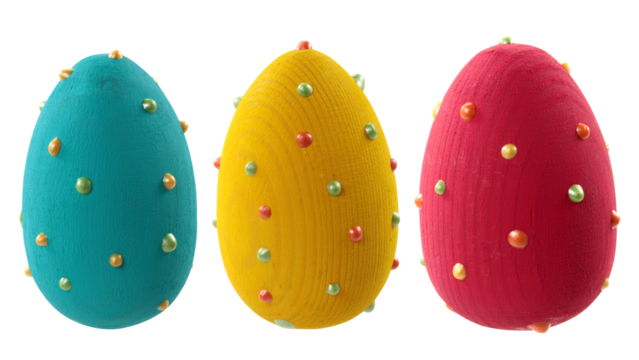 Colorful easter eggs. PNG files.