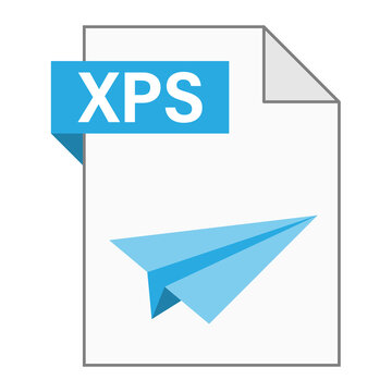 Modern flat design of XPS file icon for web