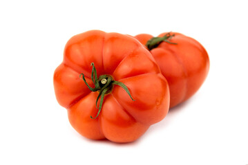 the fresh juicy red tomato