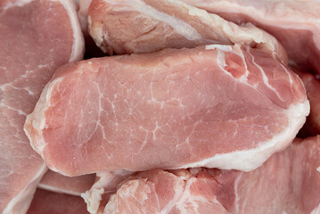 the piece of pork chops steak meat