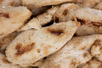 fried the piece of chicken breast