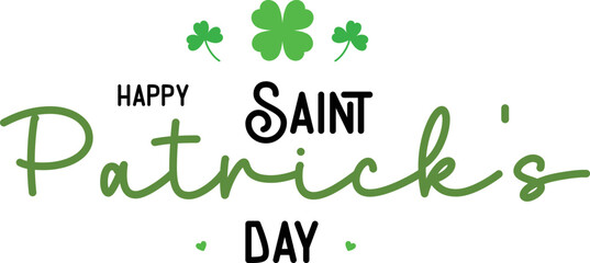Happy Saint Patrick's Day Retro SVG Cut File.