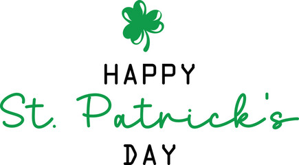 Happy St. Patrick's Day
 Retro SVG Cut File.