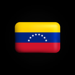 Venezuela Flag 3D Icon. National Flag of Venezuela. Vector illustration