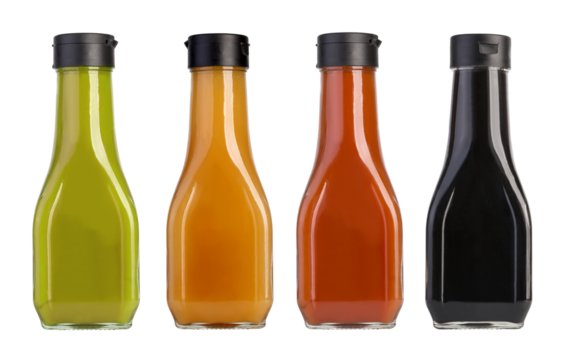  barbecue sauces in glass