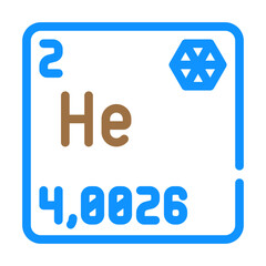 helium chemical element color icon vector. helium chemical element sign. isolated symbol illustration