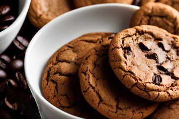 Fototapeta premium Chocolate cookies on plate