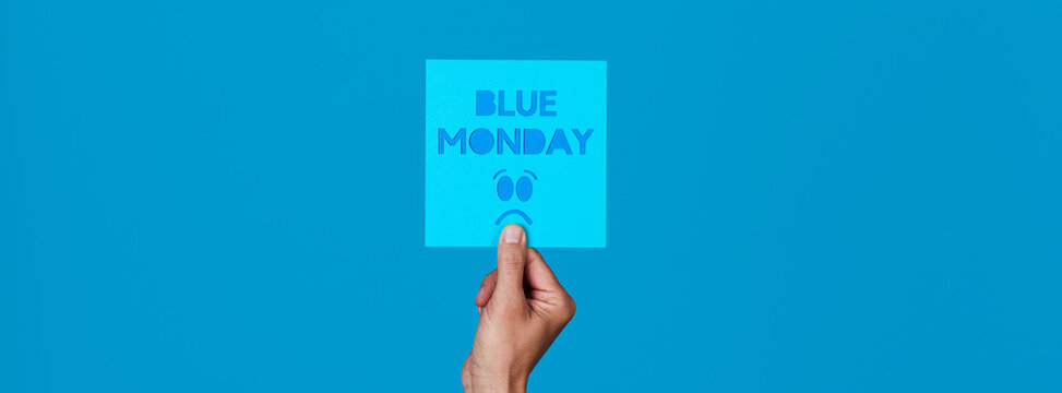 sign with the text blue monday, web banner