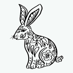 Fototapeta na wymiar Chinese new year 2023 year of the rabbit zodiac sign 