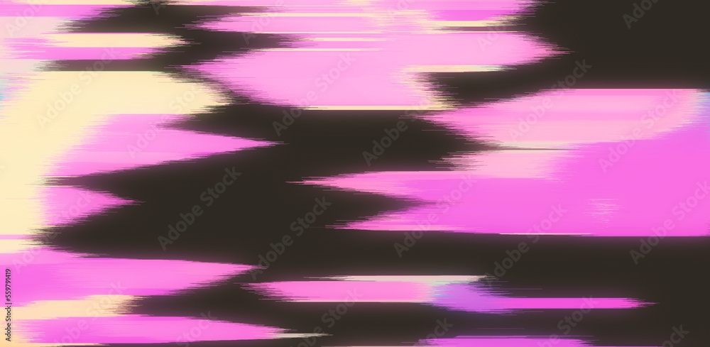Poster Abstract background with digital pixel noise glitch artifacts. Screen showing video tape with damage.