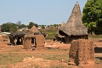 View of Niofoin village. Ivory Coast. Africa. 