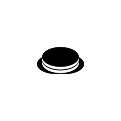 Jew hat icon. Simple style Jew holiday poster background symbol. Jew hat brand logo design element. Jew hat t-shirt printing. Vector for sticker.