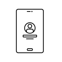 Mobile smartphone user security login icon