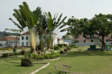 View of Santo Antonio. The largest city of Principe Island. Sao Tome and Principe. Africa.