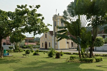 Fototapeta na wymiar View of Santo Antonio. The largest city of Principe Island. Sao Tome and Principe. Africa.