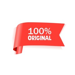 100 percent Original tag. 100 Percent Original banner icon. Vector illustration. Modern style design.
