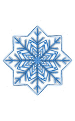 snowflake on white background mandals