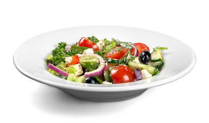 vegetable salad with feta cheese