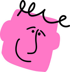 abstract comic Faces with various Emotions. 