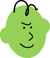 abstract comic Faces with various Emotions. 