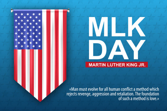 Martin Luther King Jr. Day greeting card. EPS10 vector