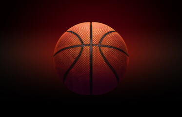basketball illustration against the abstract black and red  background  