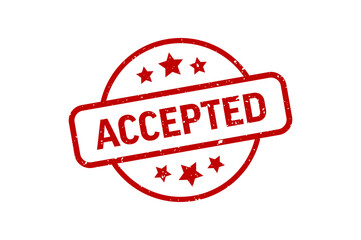 Accepted - Stamp, Imprint, Seal Template. Vector Stock Illustration