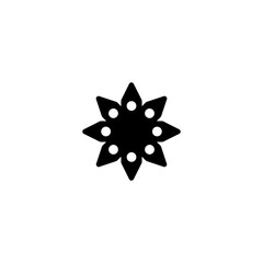 Flower icon. Simple style Flower shop poster background symbol. Flower brand logo design element. Flower t-shirt printing. Vector for sticker.