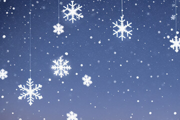Fototapeta na wymiar Christmas snowflakes lights with falling snow