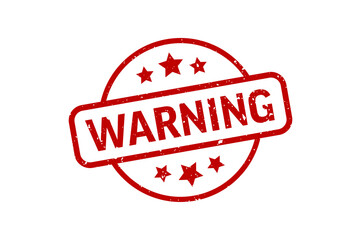 Warning - Stamp, Imprint, Seal Template. Vector Stock Illustration