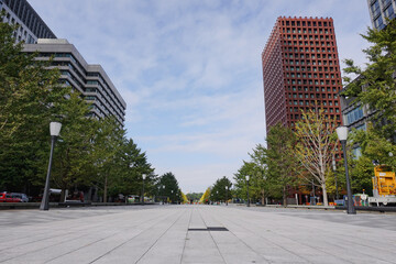 早朝の行幸通り 東京