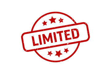 Limited - Stamp, Imprint, Seal Template. Vector Stock Illustration