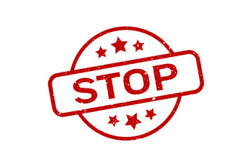 Stop - Stamp, Imprint, Seal Template. Vector Stock Illustration