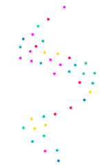 Rainbow Dust Abstract Vector White Background.