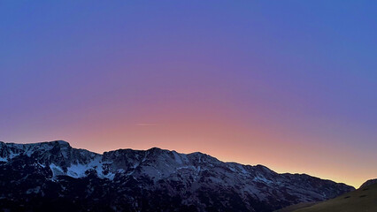 sunset in the mountains