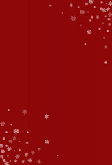 Obraz na płótnie Canvas Gray Snowflake Vector Burgundy Background. Winter