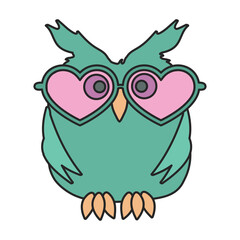 Owl vector icon.Color vector icon isolated on white background owl.