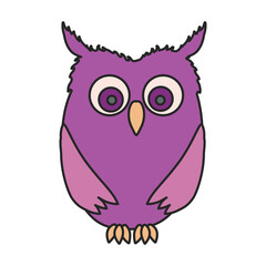 Owl vector icon.Color vector icon isolated on white background owl.