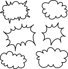 Comic speech bubble with swear words symbols. Hand drawn speech bubble	