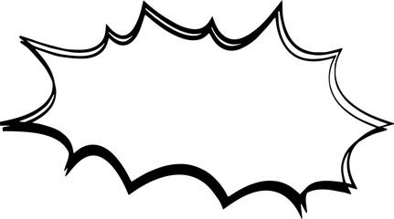 Comic speech bubble with swear words symbols. Hand drawn speech bubble	