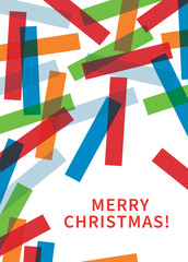 christmas card with paper lines