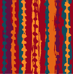 Handdrawn Dry Brush Seamless Strokes with Nodes Artwork Pattern