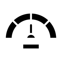 Isolated seo optimization in glyph icon on white background. Speedometer, boost, accelerate, web performance