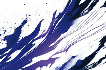close-up shot of indigo brush strokes on a white marble background, creating a vibrant and dynamic image (AI Generated)