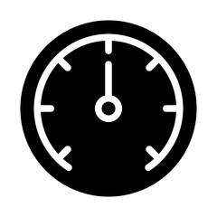 Isolated seo optimization in glyph icon on white background. Speedometer, boost, accelerate, web performance
