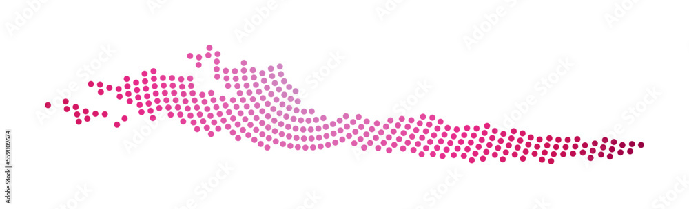Poster hvar dotted map. digital style shape of hvar. tech icon of the island with gradiented dots. cool vec