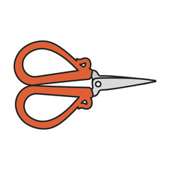 Scissor vector icon.Color vector icon isolated on white background scissor.