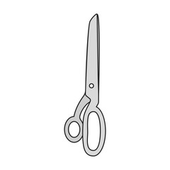 Scissor vector icon.Color vector icon isolated on white background scissor.