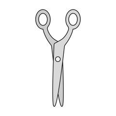 Scissor vector icon.Color vector icon isolated on white background scissor.